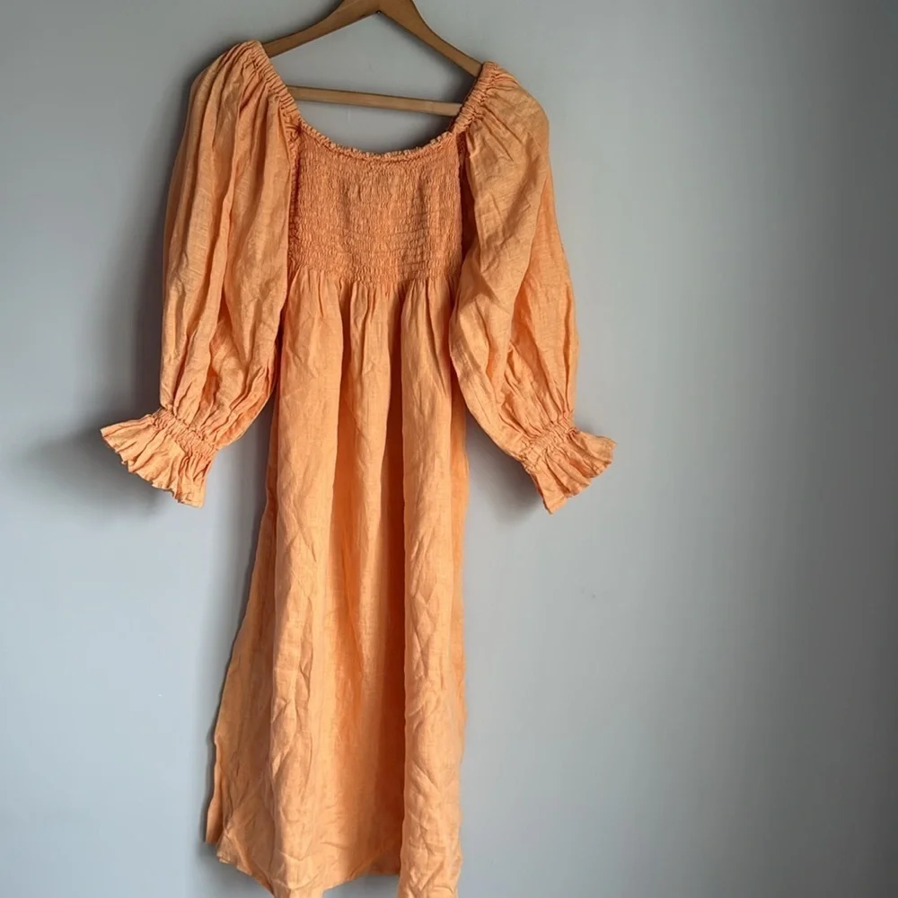 Sleeper Atlanta Linen Dress Medium - Picture 3 of 14